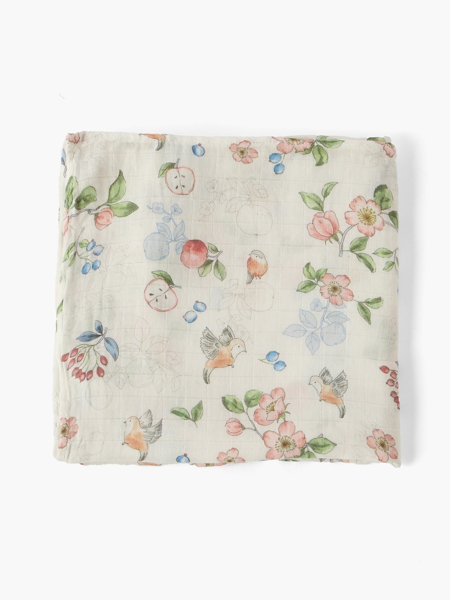 Baby Swaddle with Print - 120x120 cm