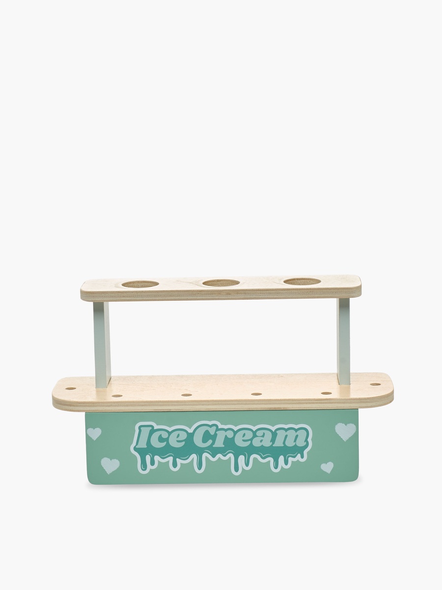 13-Piece Wooden Ice Cream Shop Playset