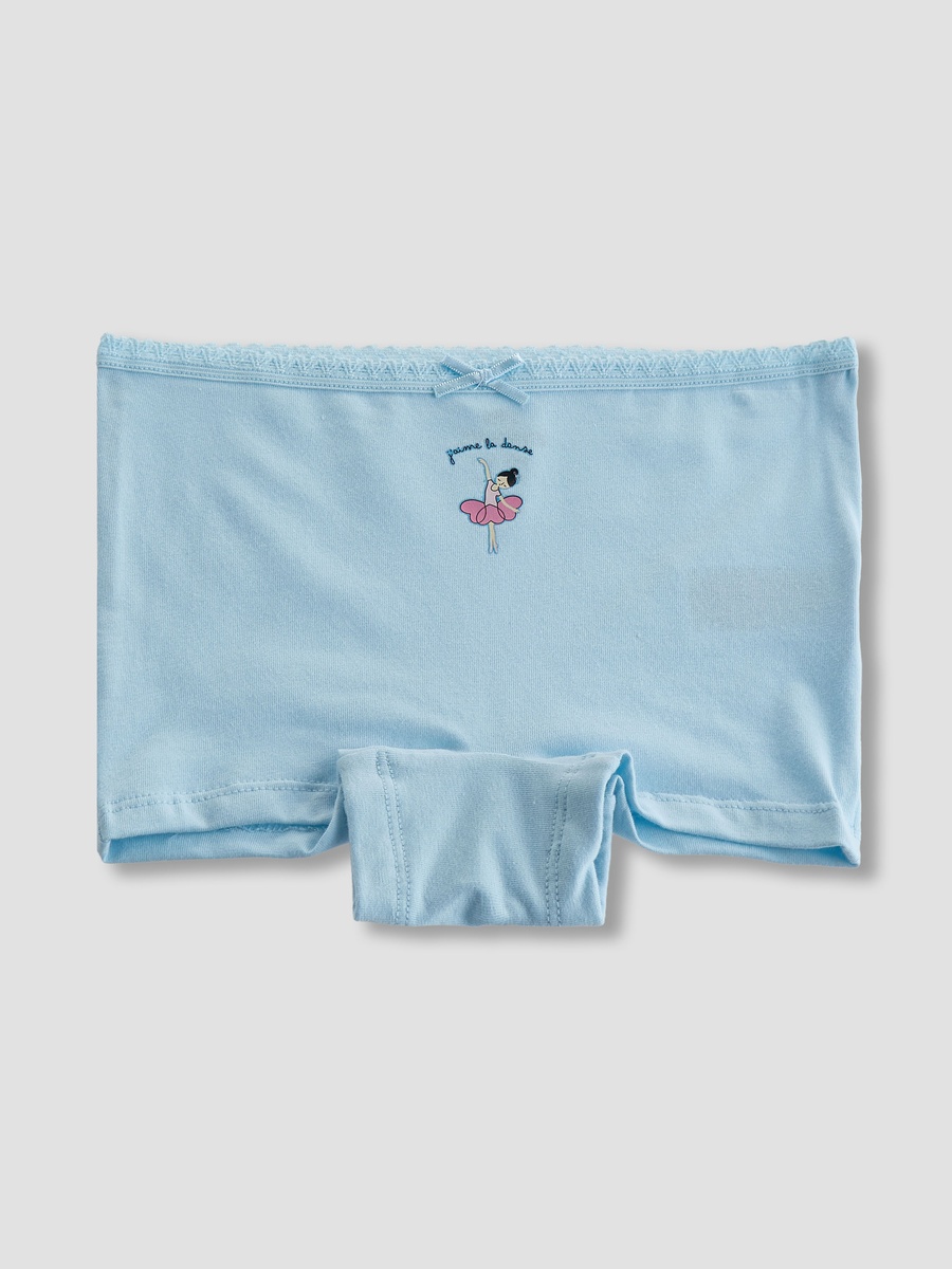 Pack of 5 Cotton Boyshorts with Ballerina Print
