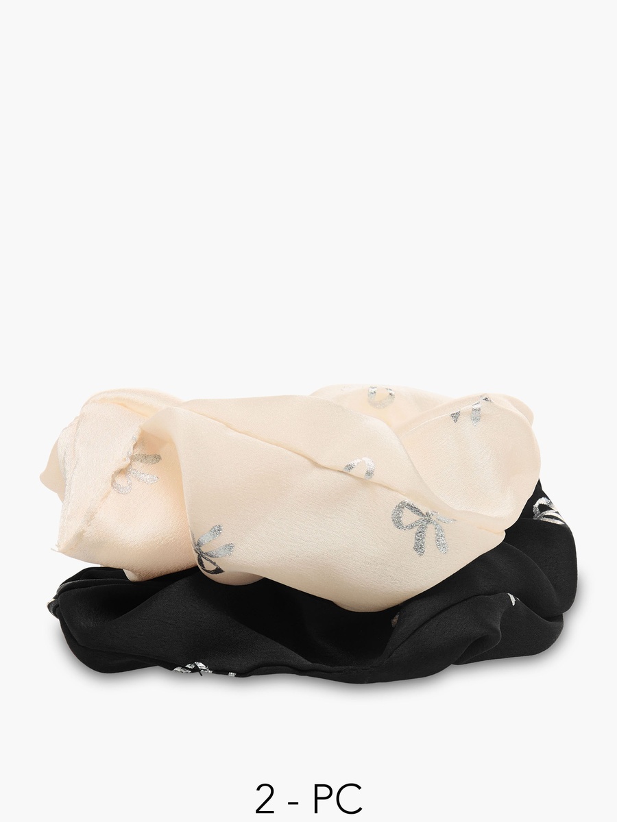 Pack of 2 Scrunchie with Bow Print