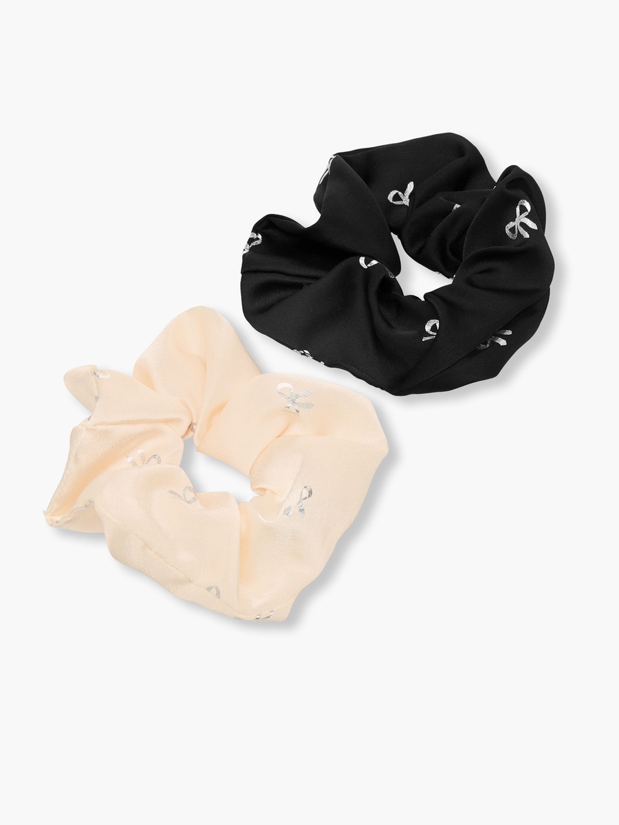 Pack of 2 Scrunchie with Bow Print