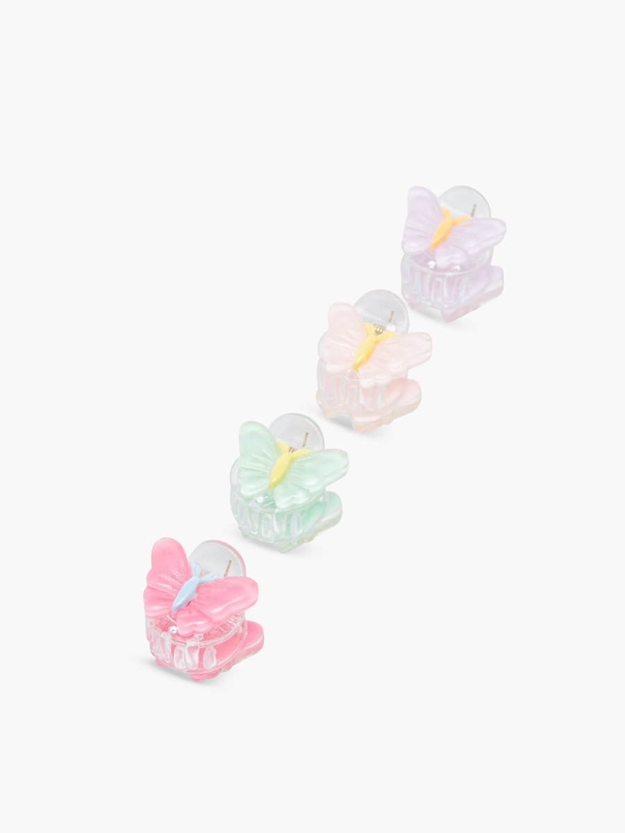 Pack of 4 Hair Clamp with Butterfly Design