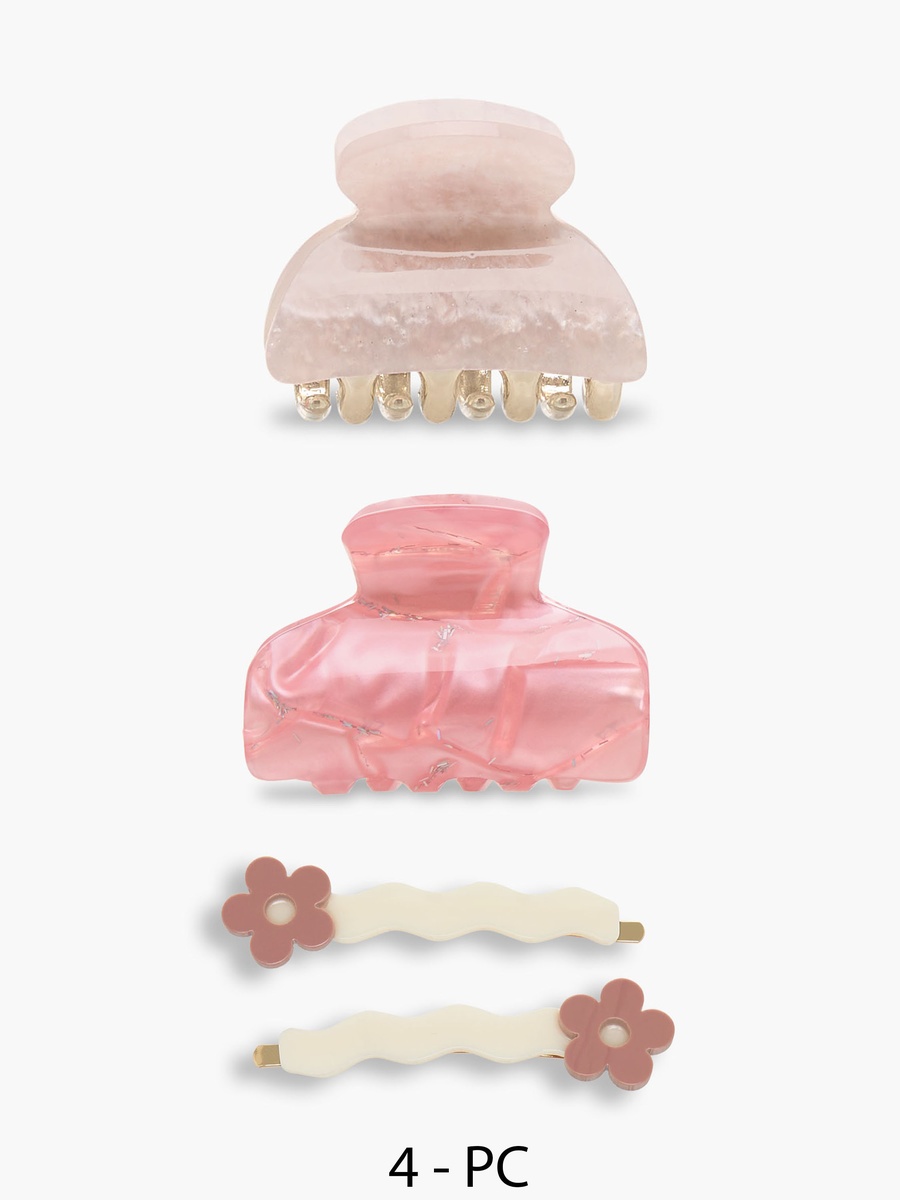 Set of 4 Hair Accessory with Embellishment