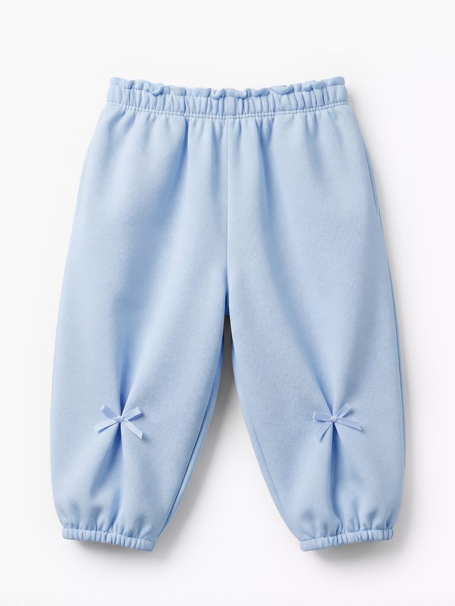Elasticated Waist Joggers with Bow Applique