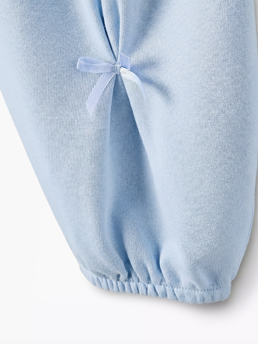 Elasticated Waist Joggers with Bow Applique