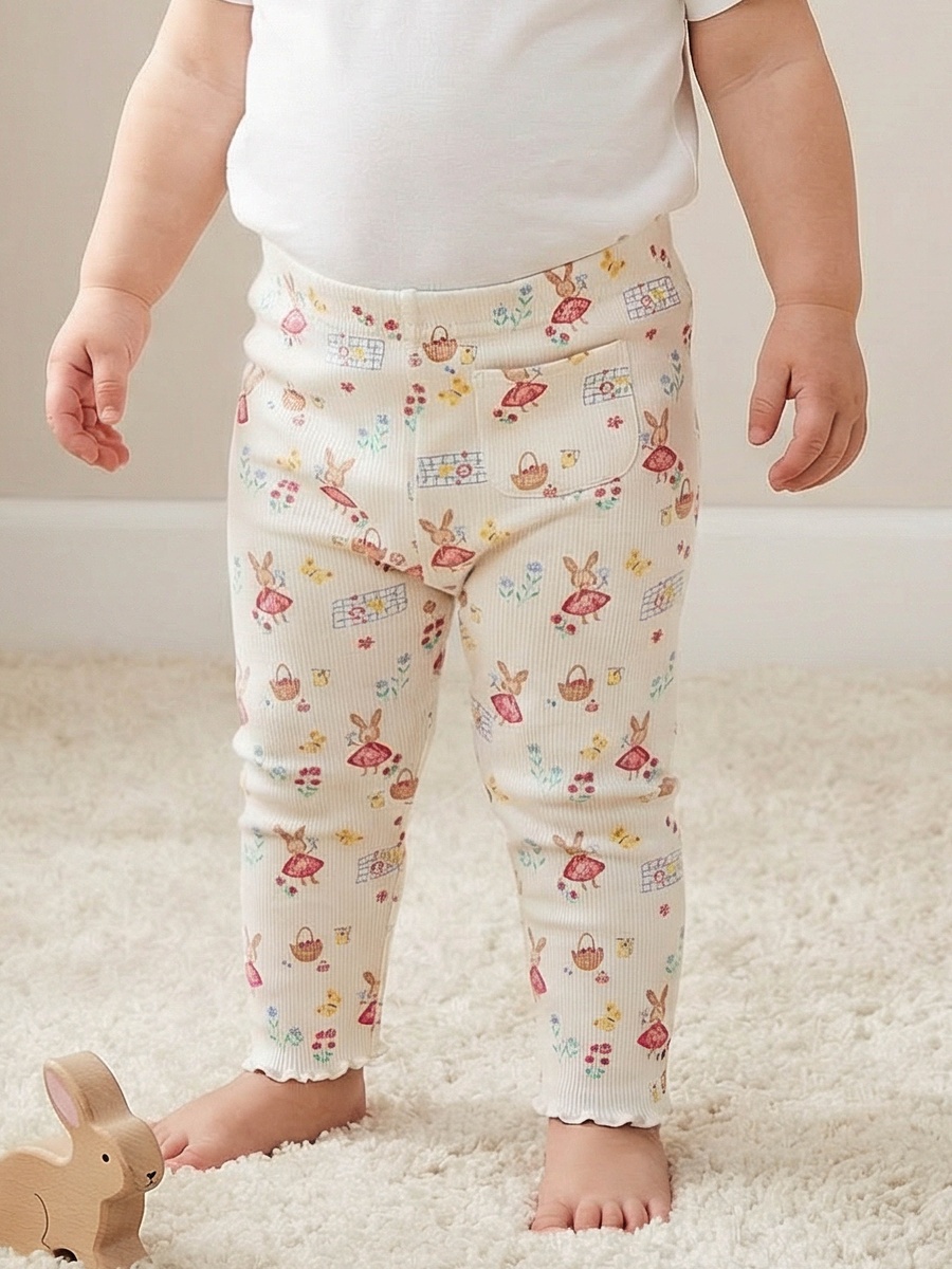 Leggings with Bunny Print