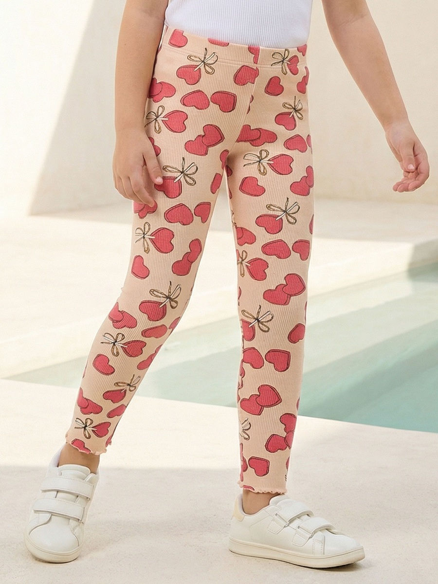 Leggings with Heart Print