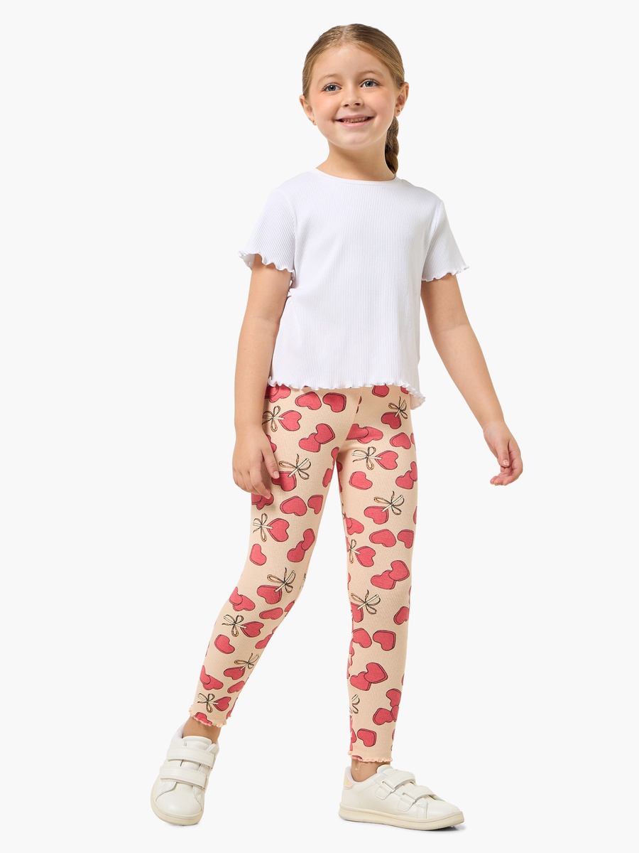Leggings with Heart Print