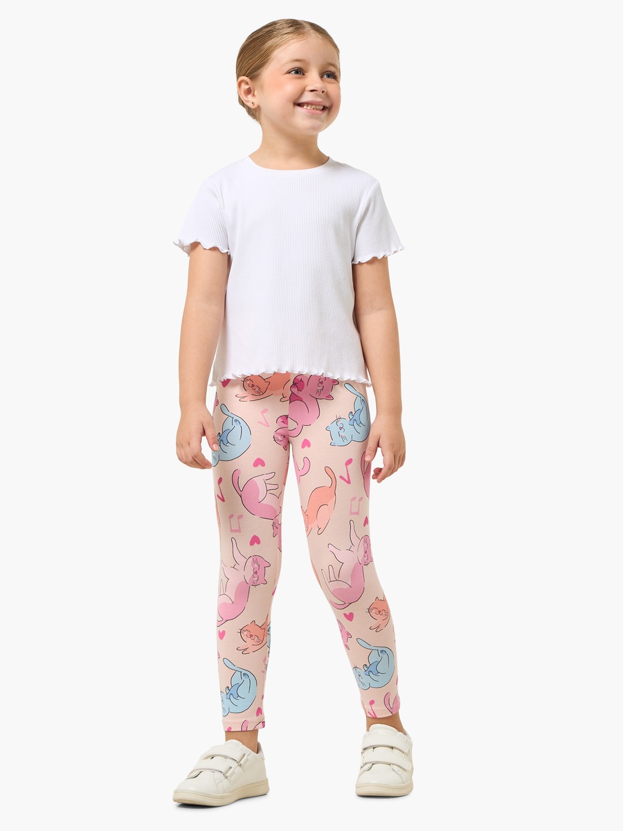 Pack of 2 Leggings with Elasticated Waist