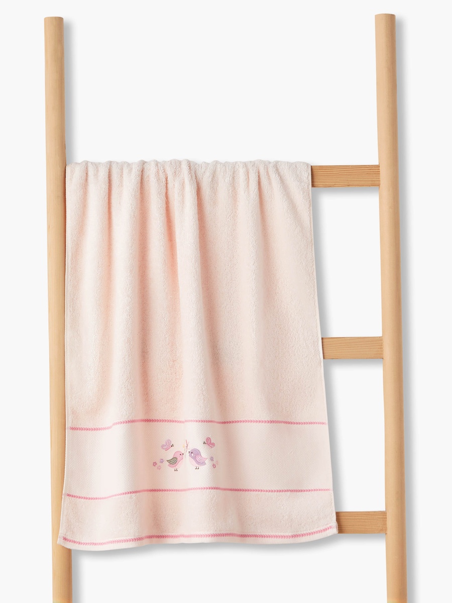 60x120 cm Baby Towel with Bird Embroidery