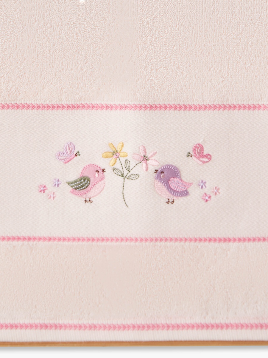 60x120 cm Baby Towel with Bird Embroidery