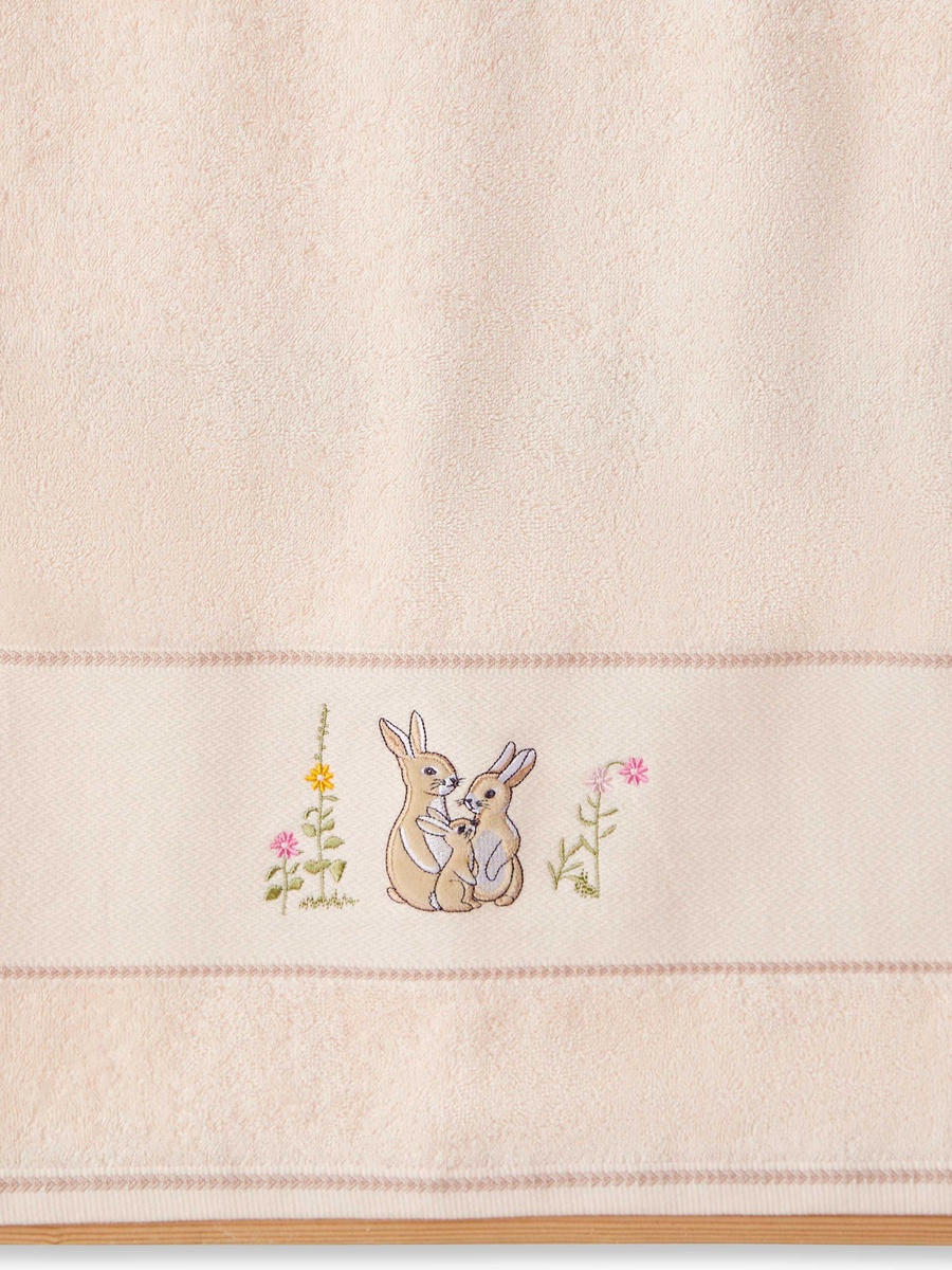 60x120 cm Baby Towel with Bunny Embroidery