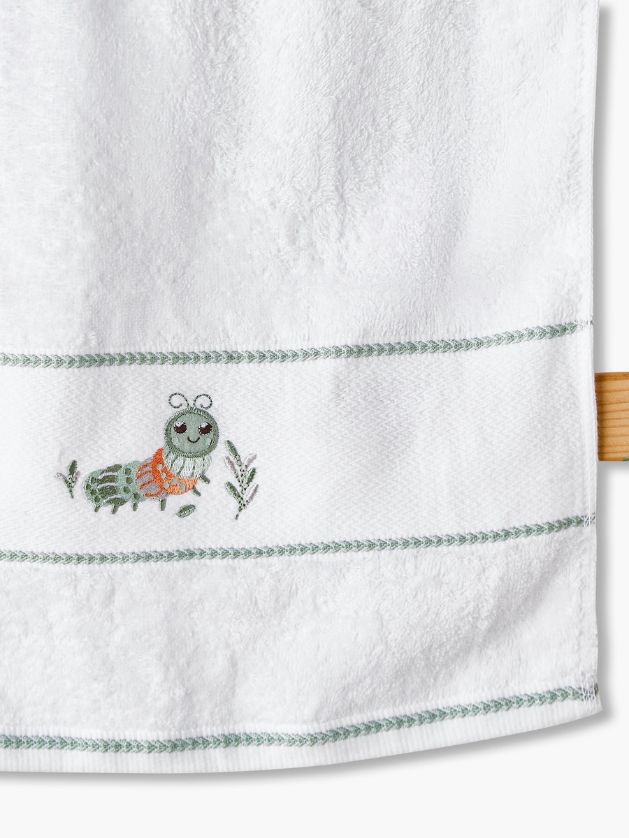 38x76 cm Baby Towel with Caterpillar Embroidery