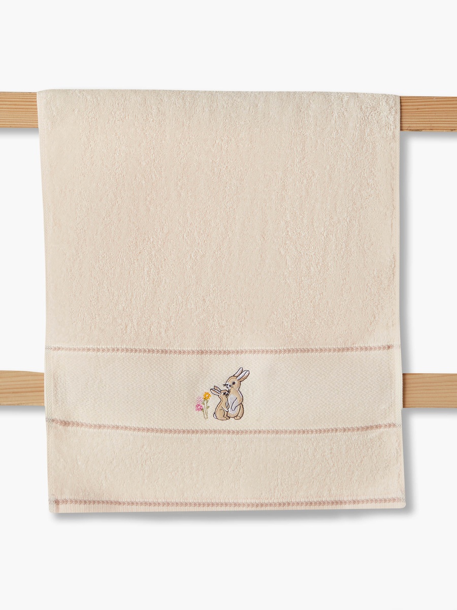 38x76 cm Baby Towel with Bunny Embroidery