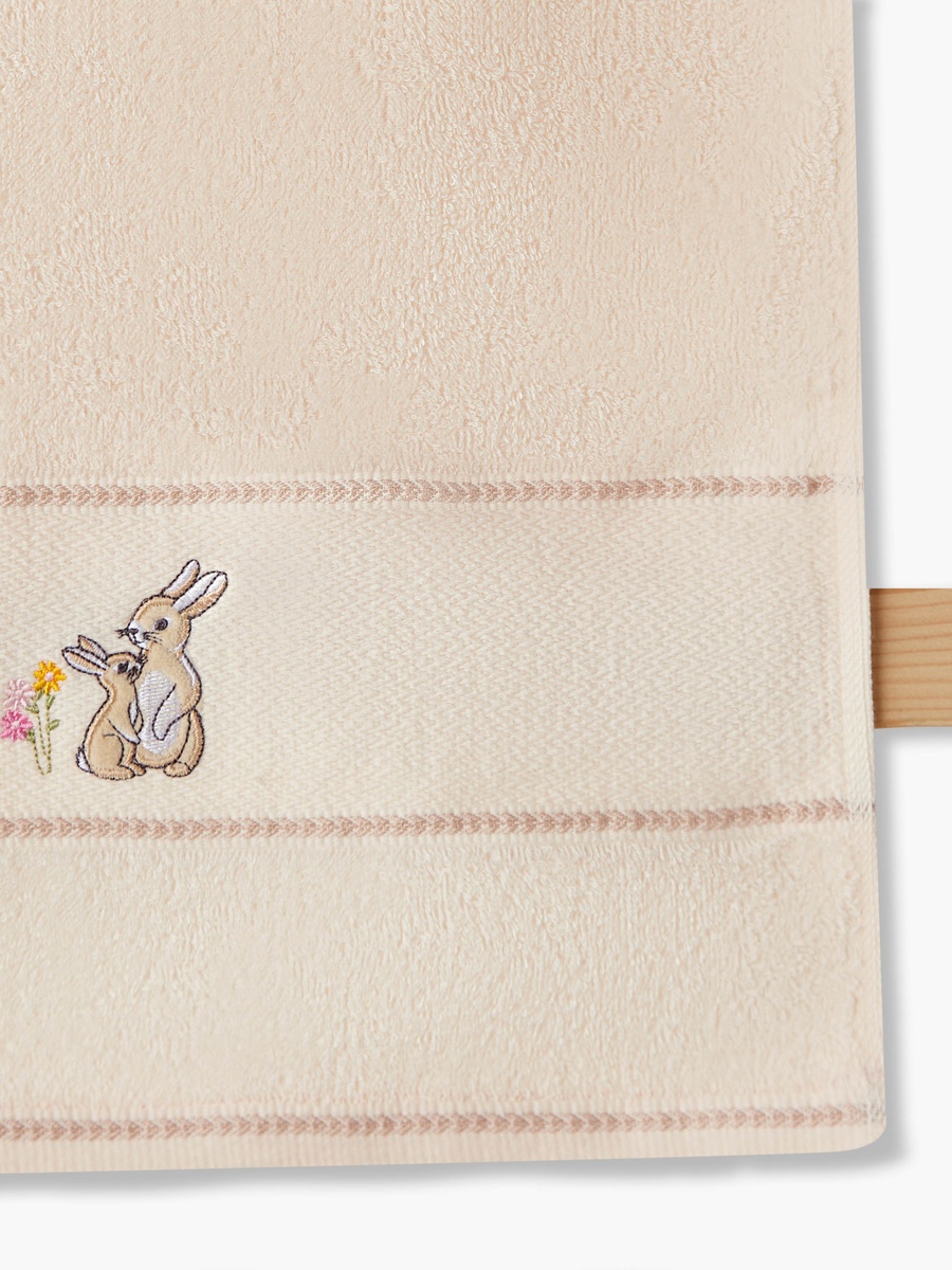 38x76 cm Baby Towel with Bunny Embroidery