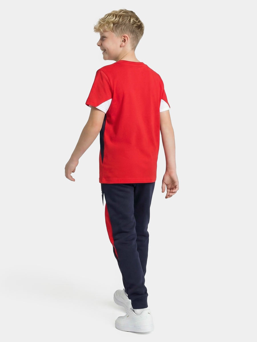 تيشيرت برقبة ضيقة وأكمام قصيرة وقوالب ملونة من بوما