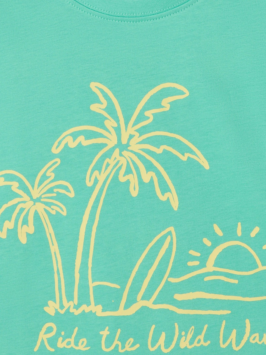 Crew Neck Short Sleeves T-Shirt with Graphic Print