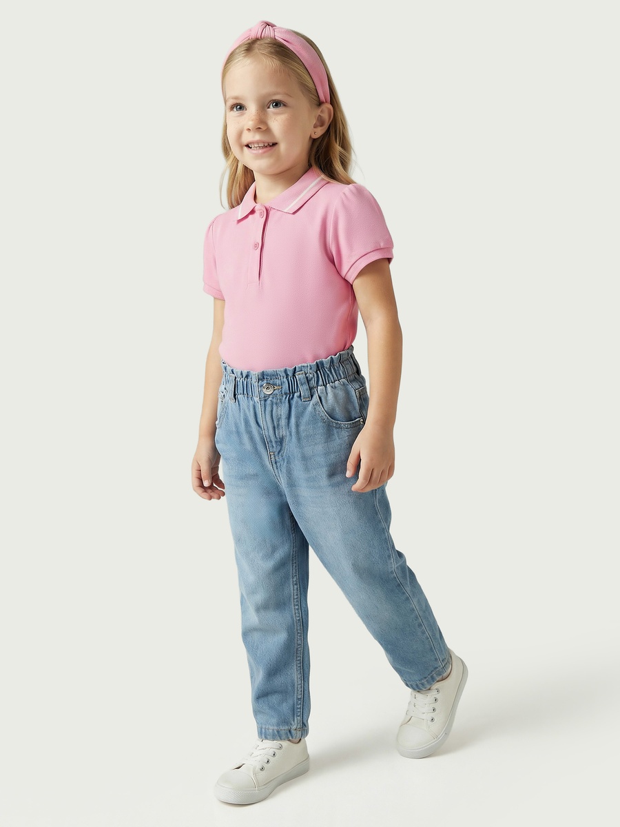 Collared Short Sleeves Polo T-Shirt with Solid Design