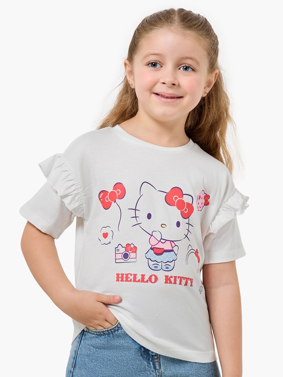 Pack of 2 Crew Neck Short Sleeve T-Shirt with Hello Kitty Print