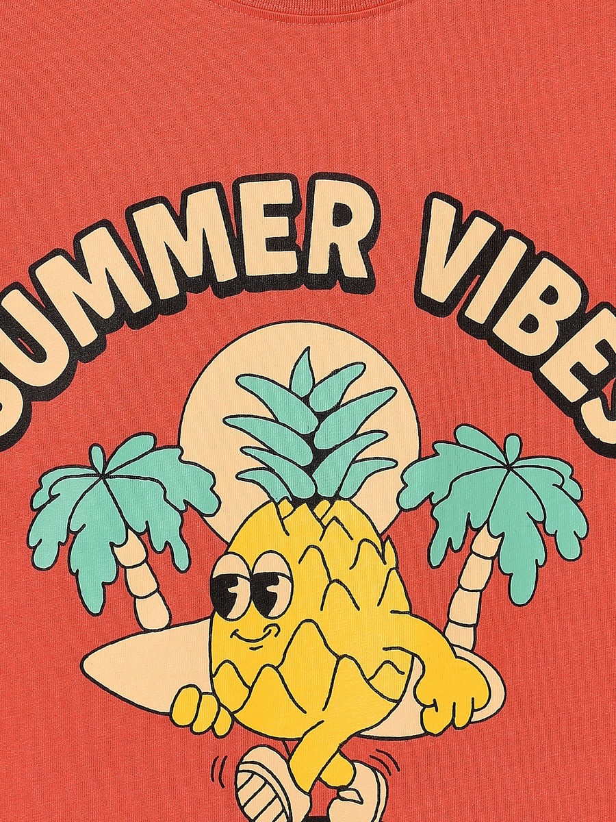 Crew Neck Short Sleeve T-Shirt with Print