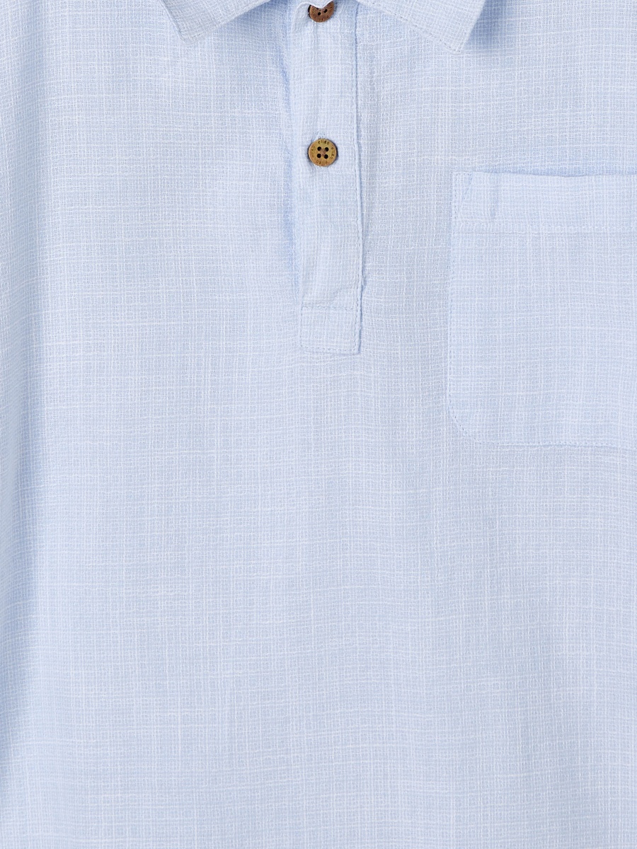 Collared Short Sleeve Polo T-Shirt with Pocket
