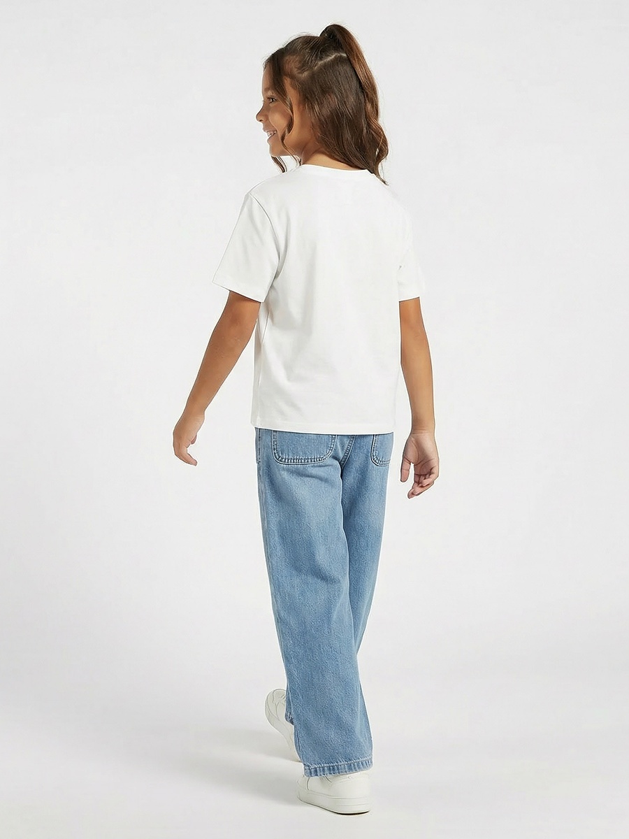 Crew Neck Short Sleeves T-Shirt with Studded Detail
