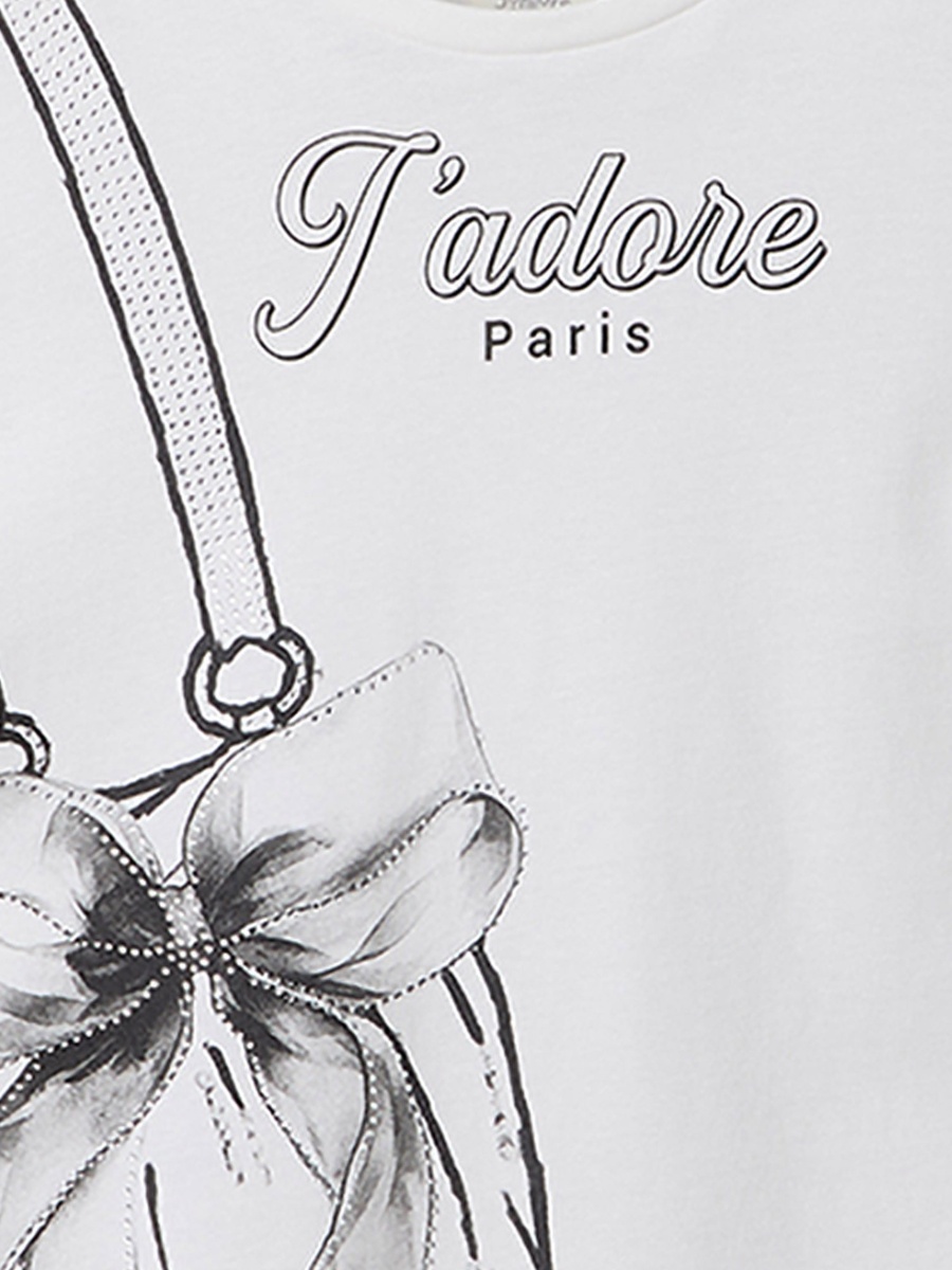 Crew Neck Short Sleeves T-Shirt with Studded Detail