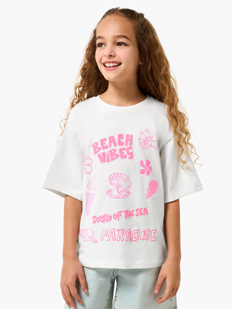 Crew Neck Short Sleeves T-Shirt with Graphic Print