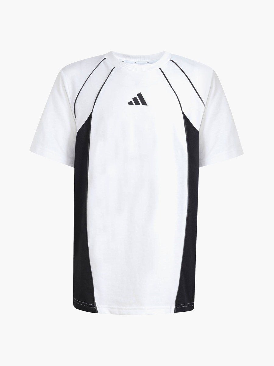 Crew Neck Short Sleeve T-Shirt with Contrast Panel