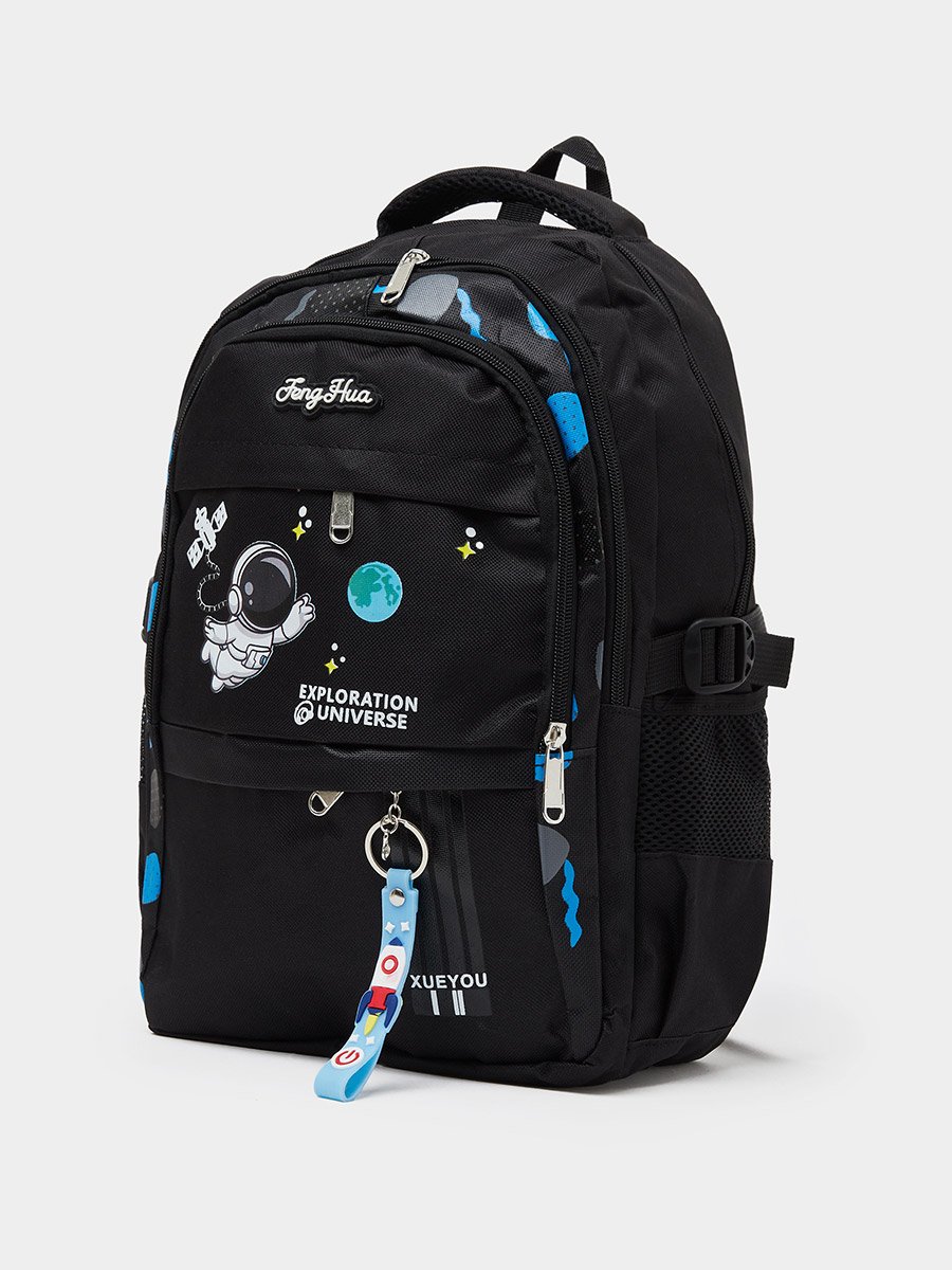 Teen Boys Space-Theme Printed Backpack