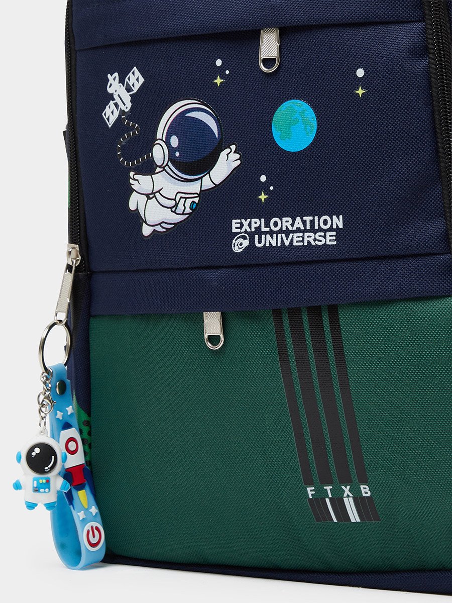 Teen Boys Space-Theme Printed Backpack