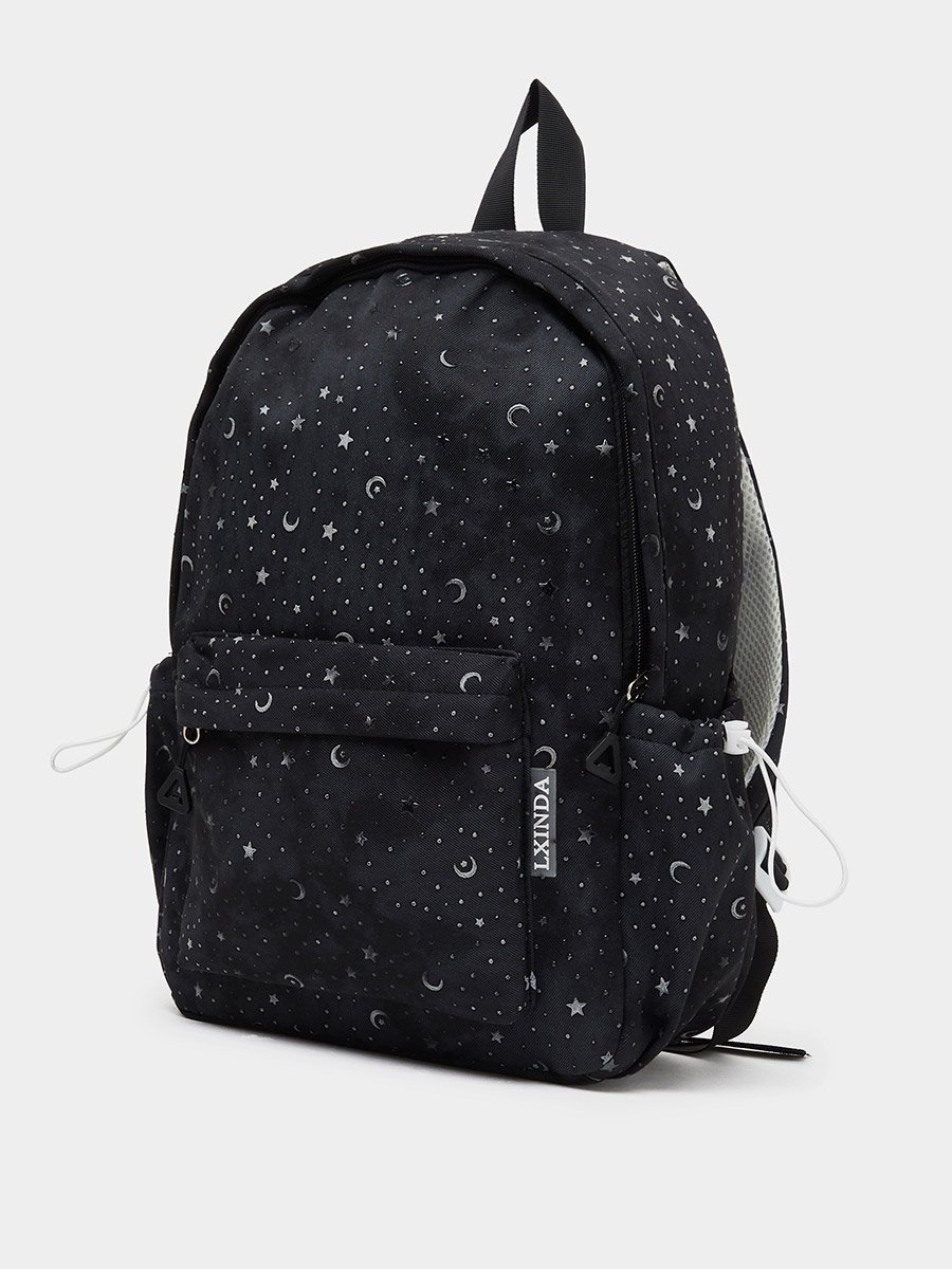 Teen Girls Star and Moon Print Backpack