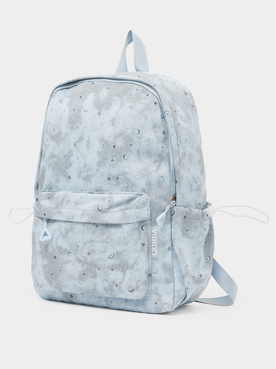 Teen Girls Star and Moon Print Backpack