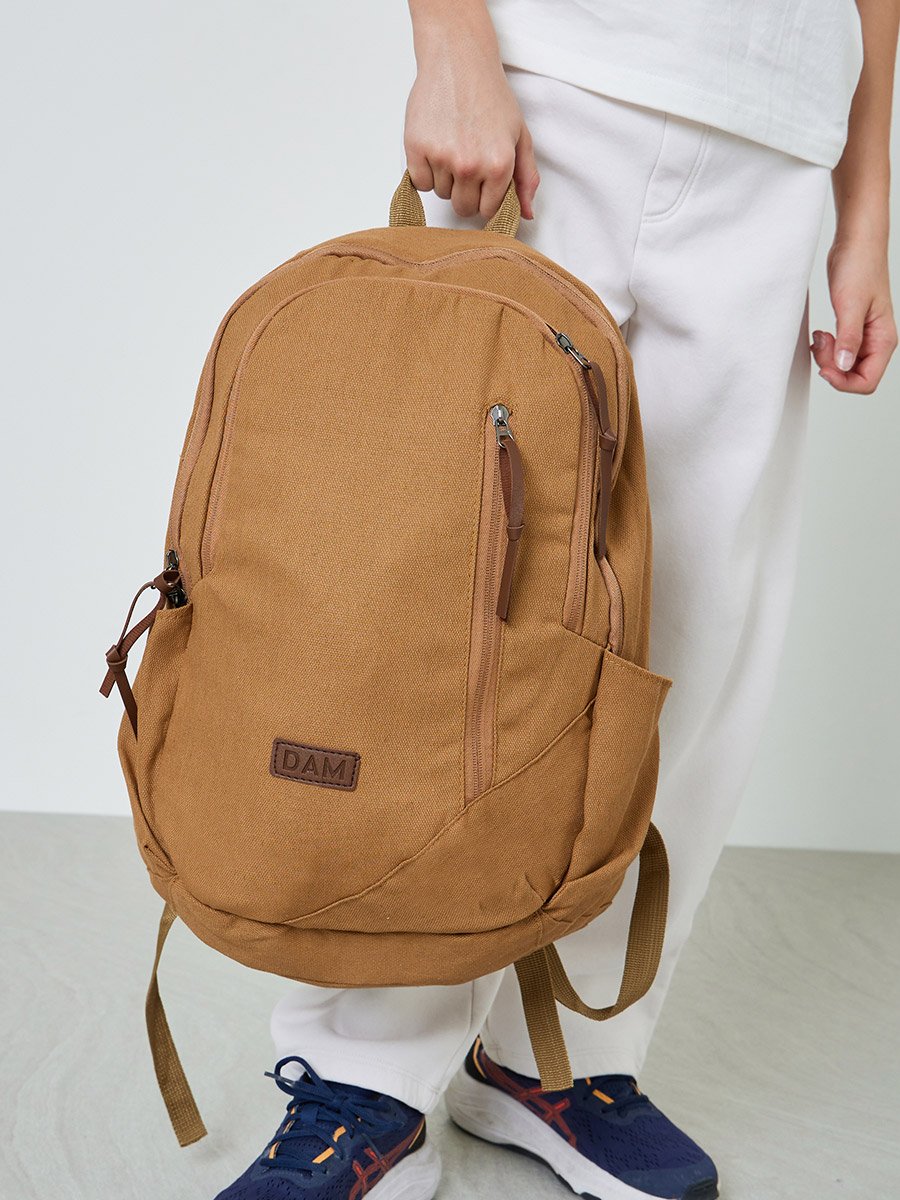 Teen Boys Solid Backpack with Zip Puller