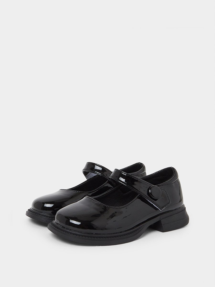 Girls Patent Mary Jane Shoes with Velcro