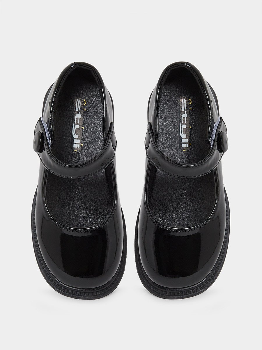 Girls Patent Mary Jane Shoes with Velcro