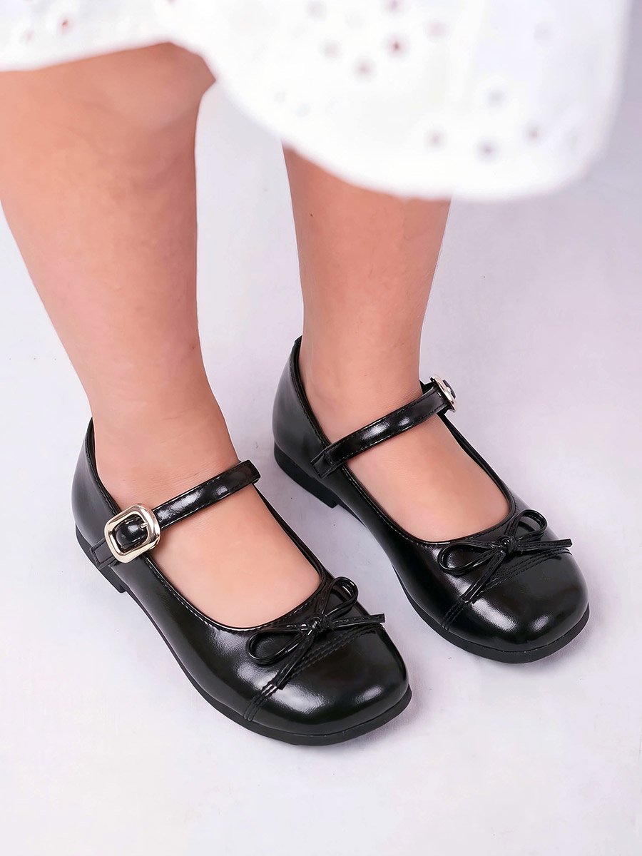 Girls Bow Detail Ballerina Shoes
