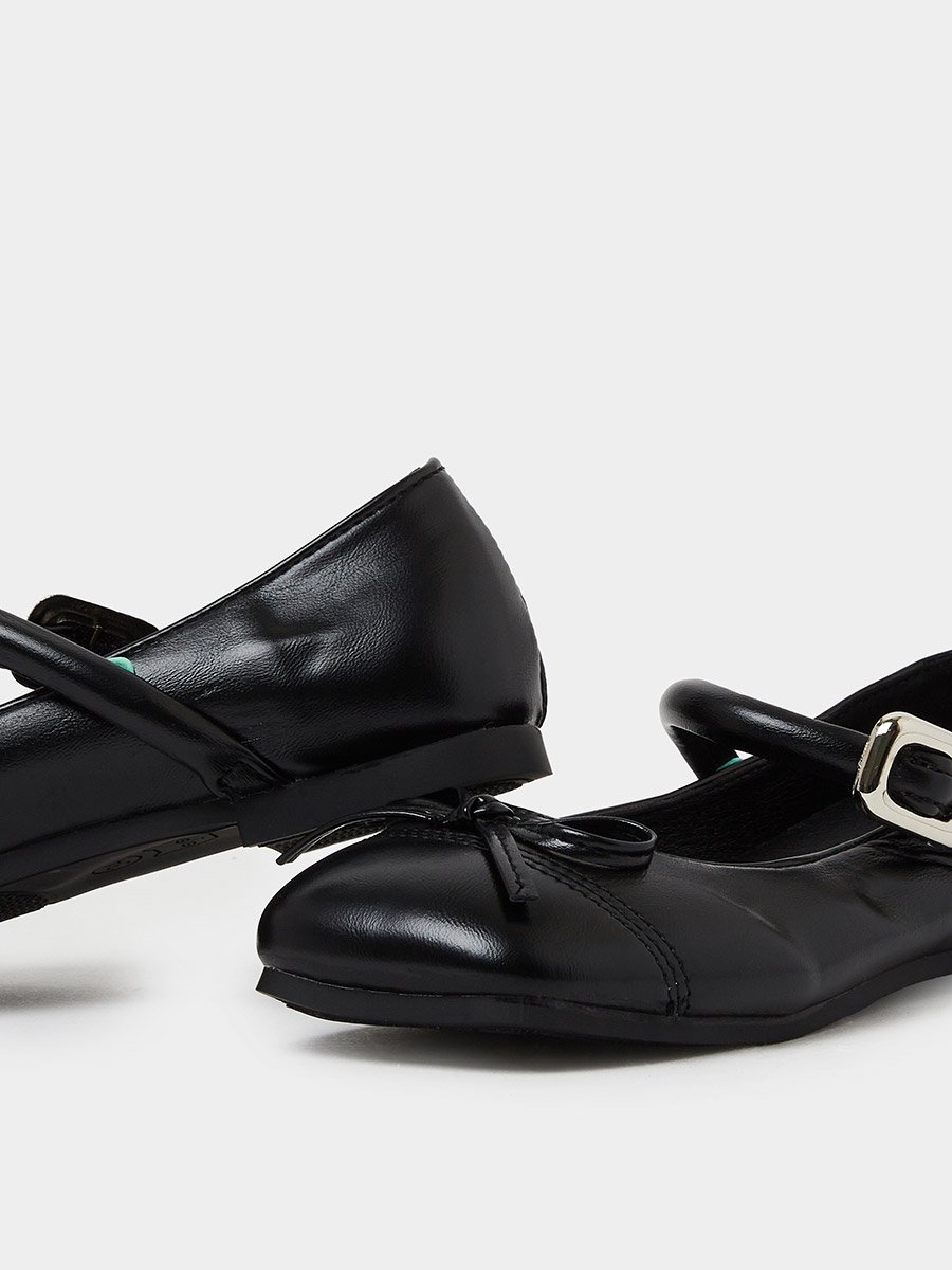 Teen Girls Bow Detail School Shoes