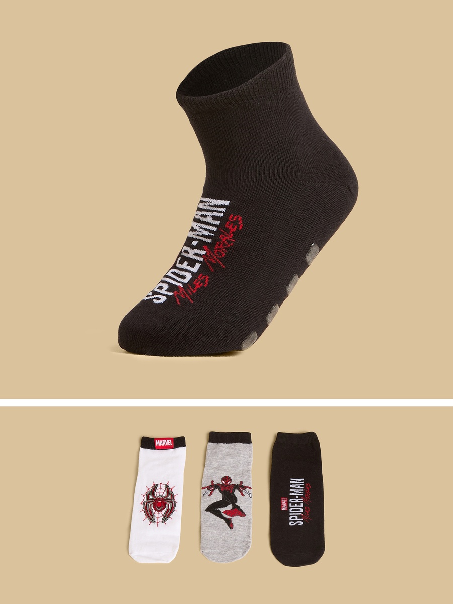 Pack of 3 - Spider-Man Print Ankle Length Socks