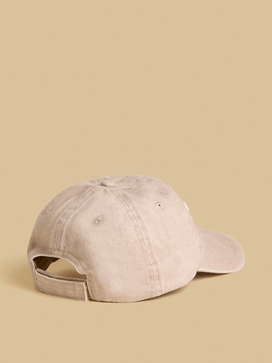 Embroidered Cap with Hook and Loop Closure