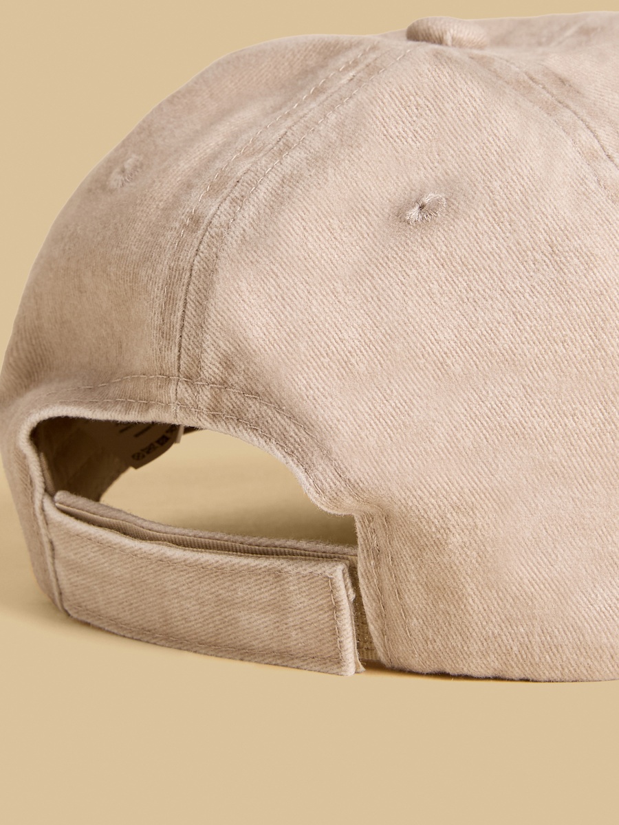 Embroidered Cap with Hook and Loop Closure