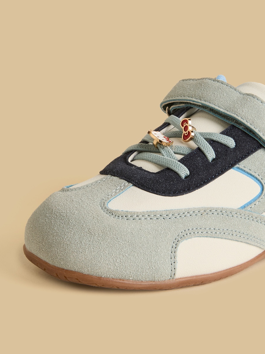 Hello Kitty Print Panelled Sports Shoes with Hook and Loop Closure