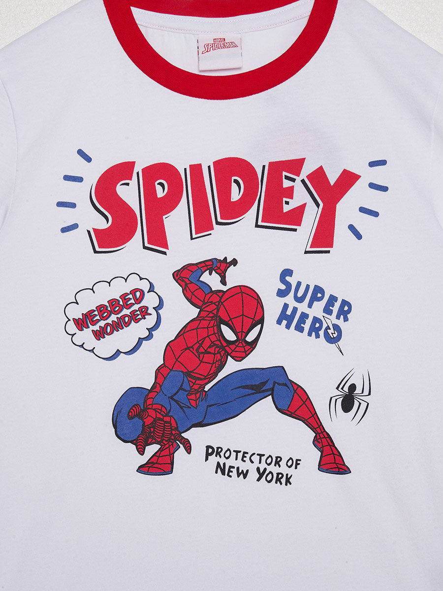 Boys Spiderman Printed T-Shirt and Pyjama Set