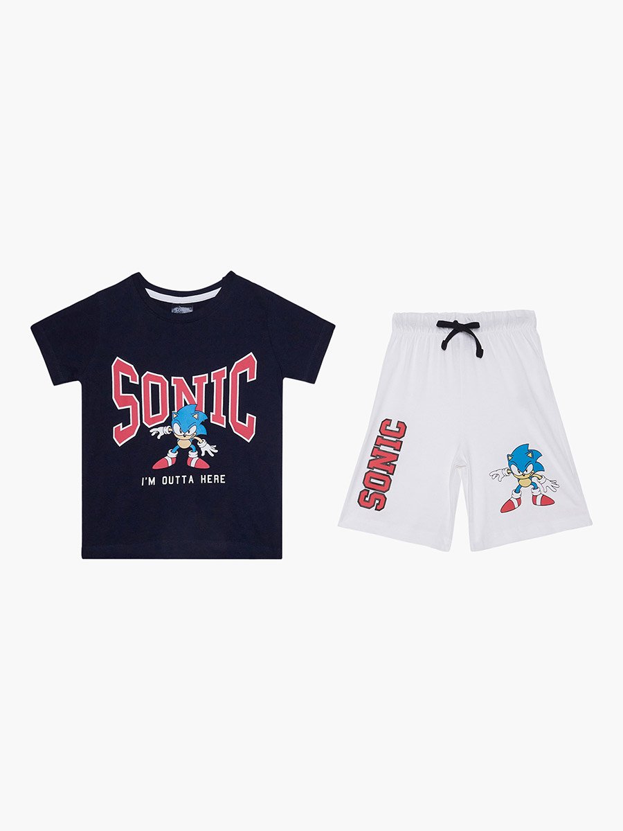 Boys Sonic Printed T-Shirt and Shorts Set