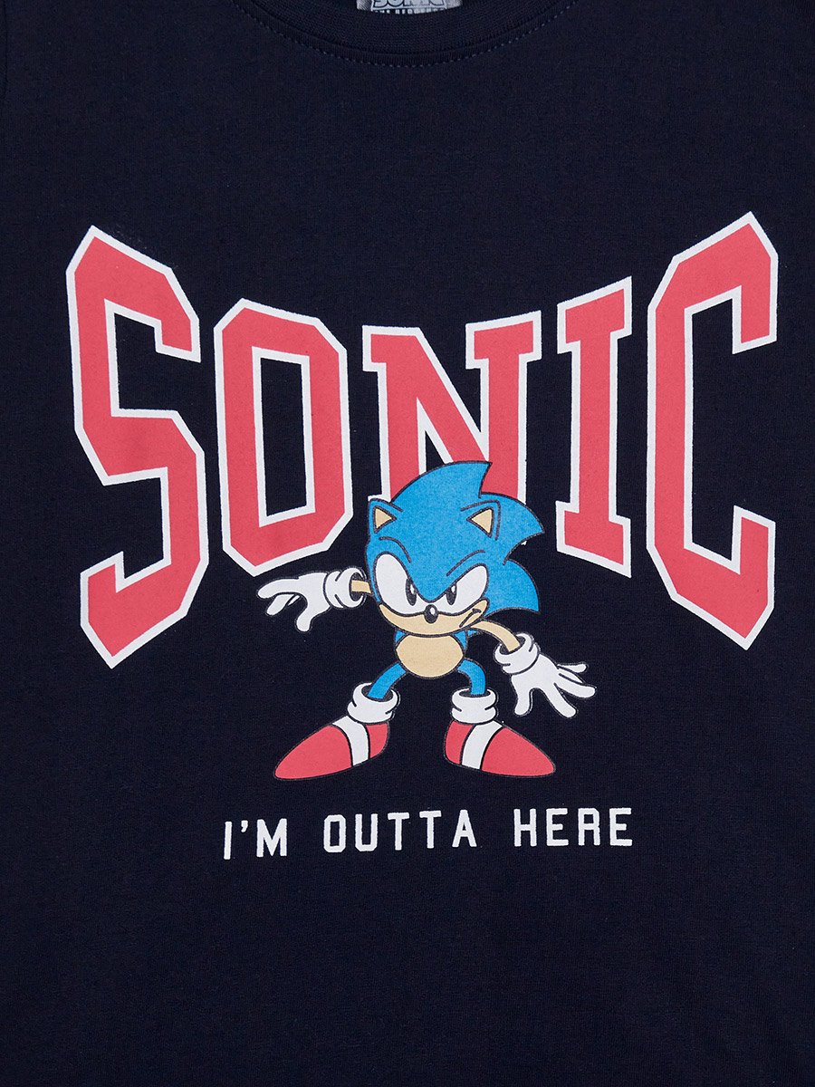 Boys Sonic Printed T-Shirt and Shorts Set