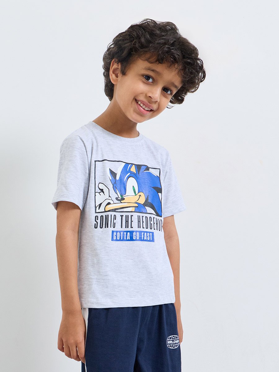 Boys Sonic the Hedgehog Print Regular Fit T-Shirt