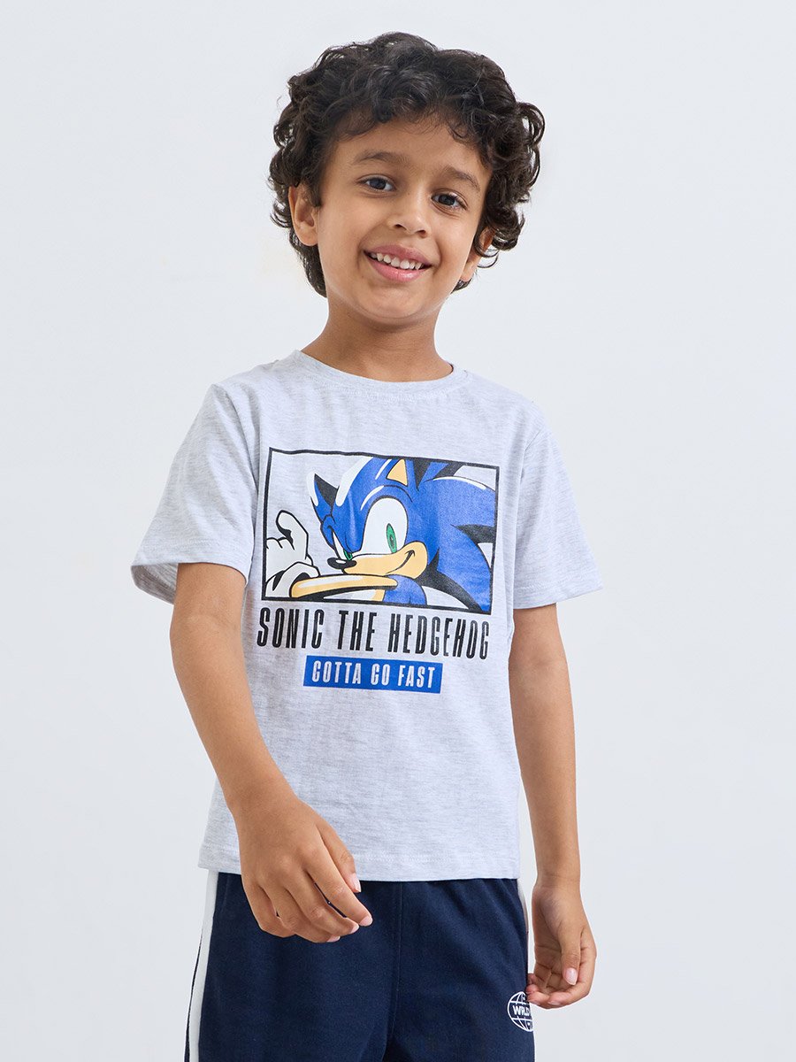 Boys Sonic the Hedgehog Print Regular Fit T-Shirt