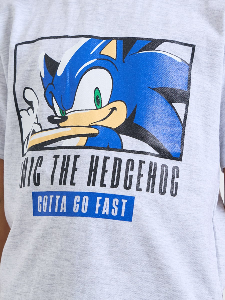 Boys Sonic the Hedgehog Print Regular Fit T-Shirt
