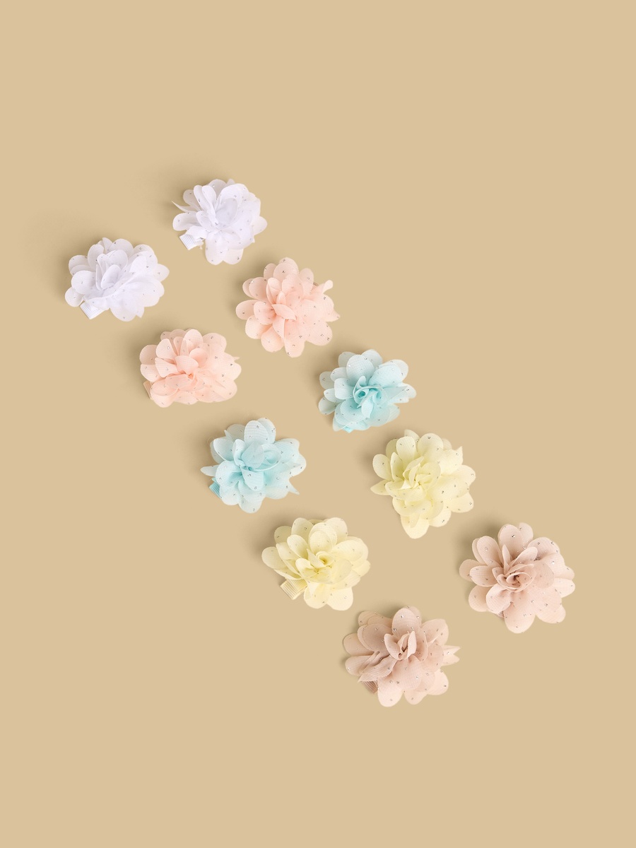 Pack of 10 - Floral Shaped Hair Clip