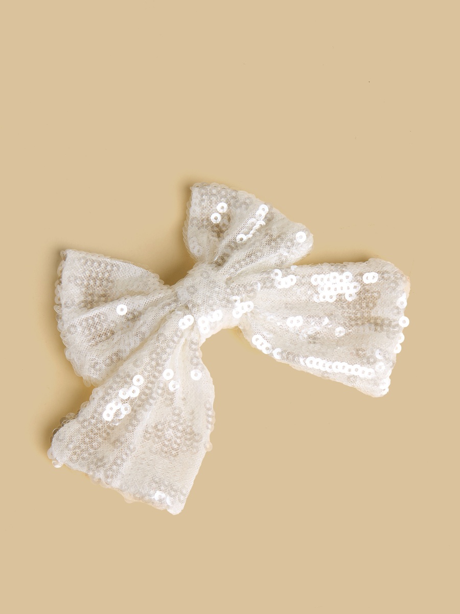 Sequin Embellished Bow Hair Clip